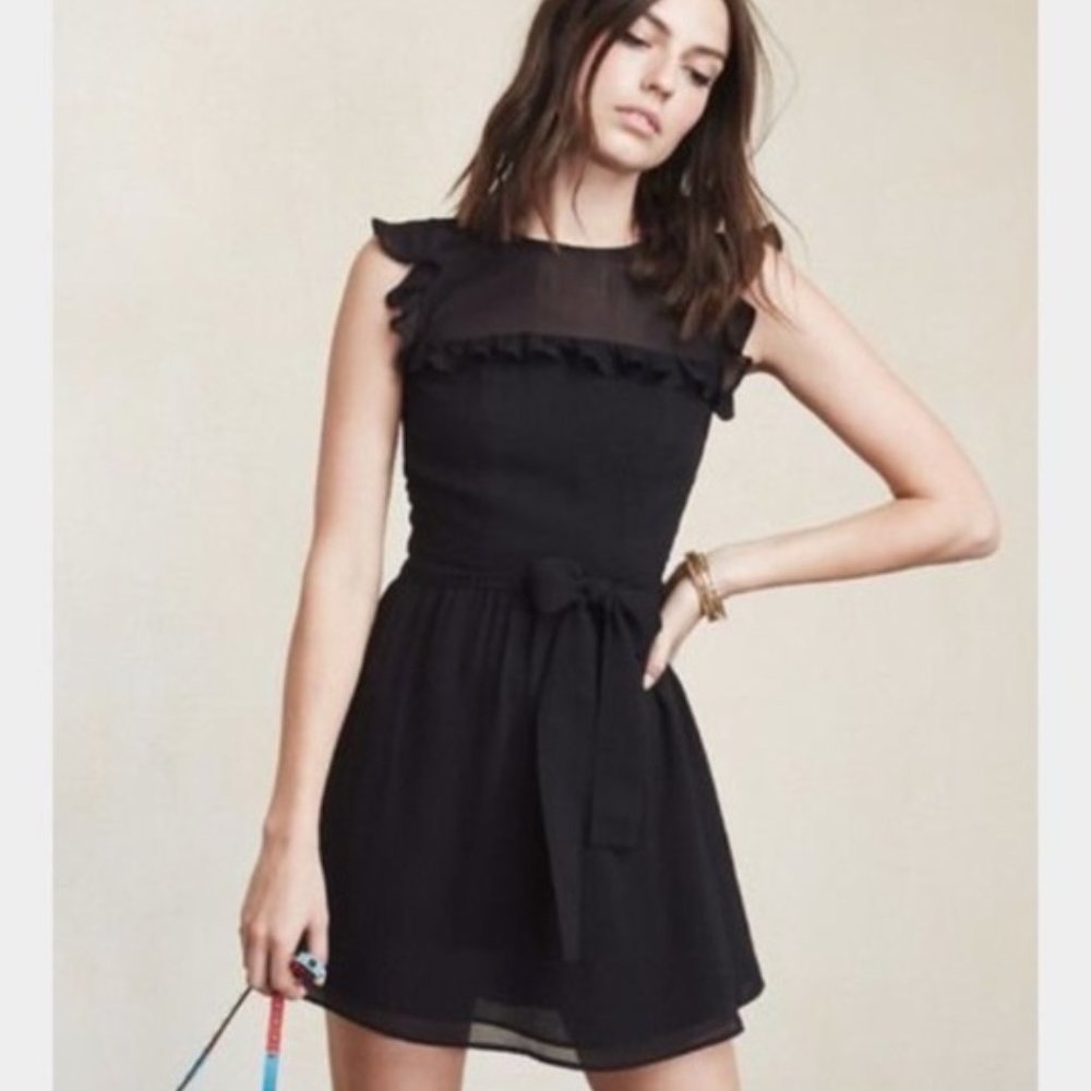 NWT Reformation Black Greta Dress